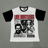 Black & White Graphic Streetwear T-Shirt | Oversized Vintage Tee