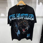 Vintage Roaring Panther Graphic Oversized Unisex T‑Shirt