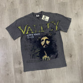 Charcoal Grey Valley Vintage Portrait Oversized Unisex T‑Shirt