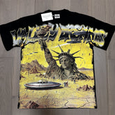 Black Statue‑of‑Liberty UFO Vintage Oversized Unisex T‑Shirt