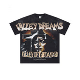 Black Valley Dreams Retro Portrait Vintage Oversized Unisex T‑Shirt