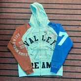 Valley Dreams Color‑Block Raglan Zip‑Up Hoodie, Patchwork 7‑Print Oversized Streetwear Unisex Jacket