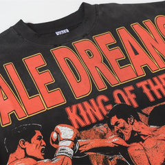 Black Vintage‑Wash Vale Dreams King of The Ring Boxing Oversized Unisex T‑Shirt