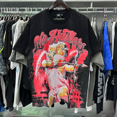 Vintage Angel Graphic Oversized Unisex Streetwear T‑Shirt