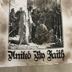 Brown Spotted Vintage‑Wash Dark Gothic Graphic Oversized Unisex T‑Shirt