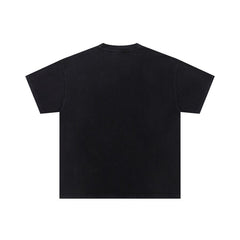 Black Vintage‑Wash Wrestler "Valley" Graphic Oversized Unisex T‑Shirt