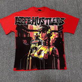 Red Graphic Streetwear T-Shirt | Oversized Vintage Tee