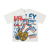 White Valley Olympic Sports Vintage Oversized Unisex T‑Shirt