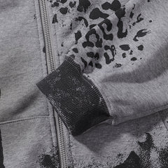 Leopard‑Tie‑Dye Graphic Zip‑Up Hoodie Unisex Oversized Jacket