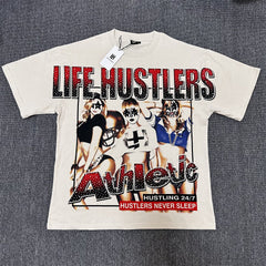 Red Graphic Streetwear T-Shirt | Oversized Vintage Tee