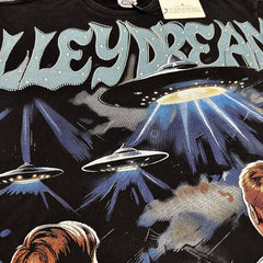 Black Valley Dreams UFO Encounter Vintage Oversized Unisex T‑Shirt