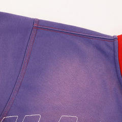 Valley Dreams Army Of Dreams Number 14 Zip‑Up Hoodie, Purple‑Red Contrast Hood Vintage Washed Streetwear Unisex Jacket
