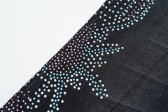 Gradient Rhinestone Star Washed‑Black Straight‑Leg Jeans, Y2K Hip‑Hop Unisex Denim Pants
