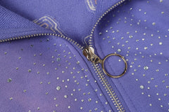 Purple Valley Dreams Cloud‑Wash Zip‑Up Hoodie Unisex Oversized Jacket