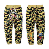 BAPE Yellow Camo Shark Sweatpants – Classic Streetwear Joggers