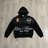 Black Lives Forever Graphic Zip‑Up Hoodie Unisex Oversized Jacket