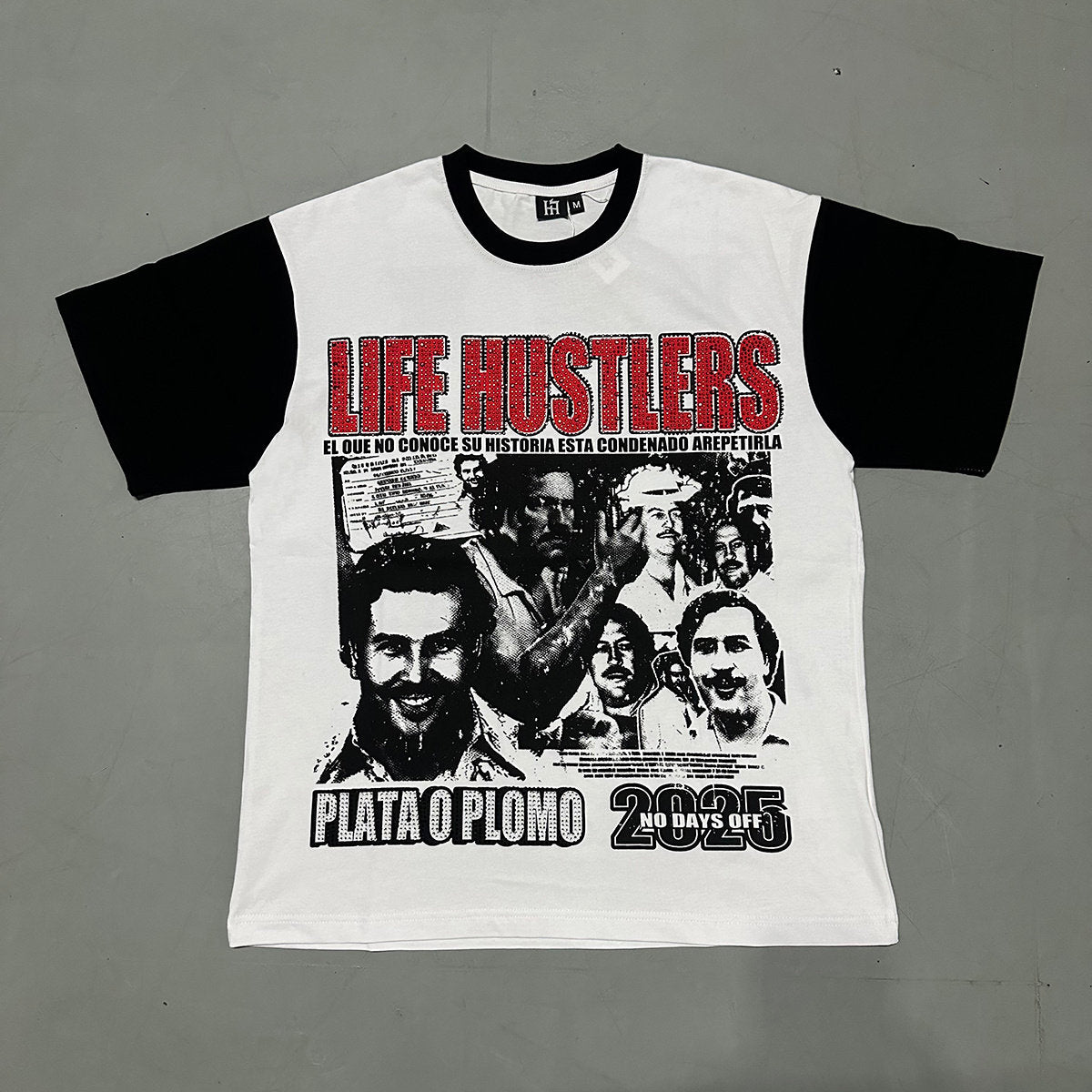 Black & White Graphic Streetwear T-Shirt | Oversized Vintage Tee