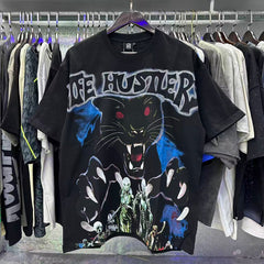 Black Panther Graphic Streetwear T-Shirt | Oversized Vintage Tee