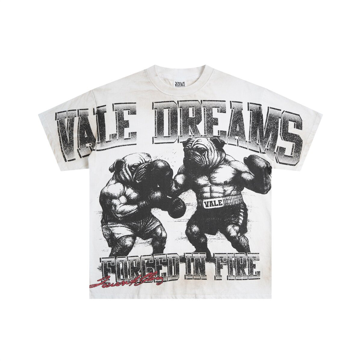 Off‑White Valley Dreams Boxer Bear Vintage Oversized Unisex T‑Shirt