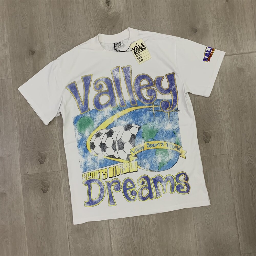 White Valley Dreams Soccer Vintage Oversized Unisex T‑Shirt