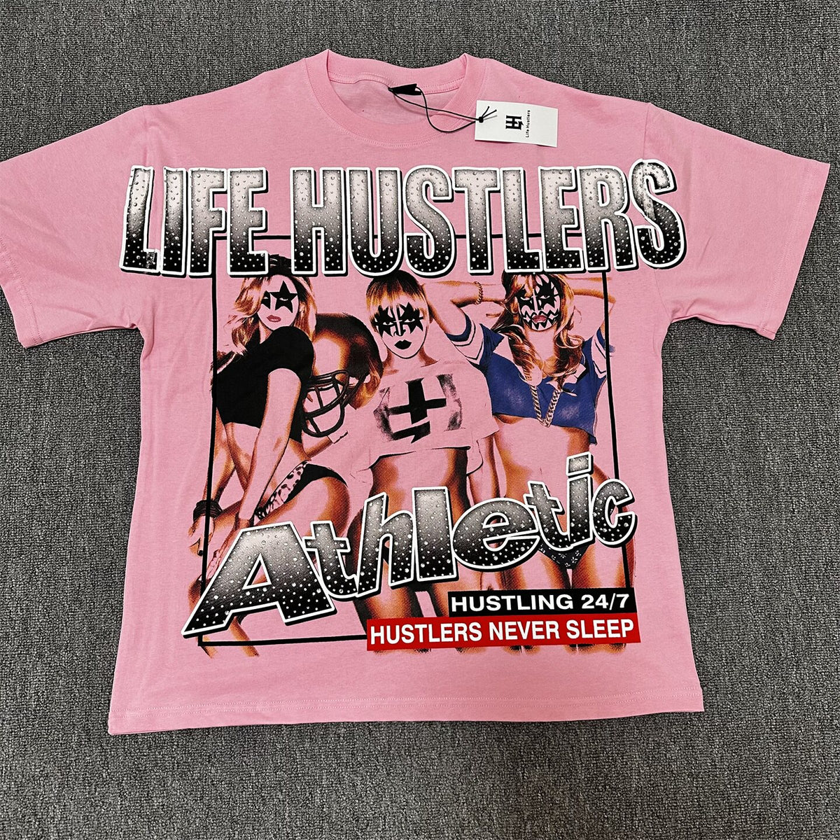 Pink Graphic Streetwear T-Shirt | Oversized Vintage Tee
