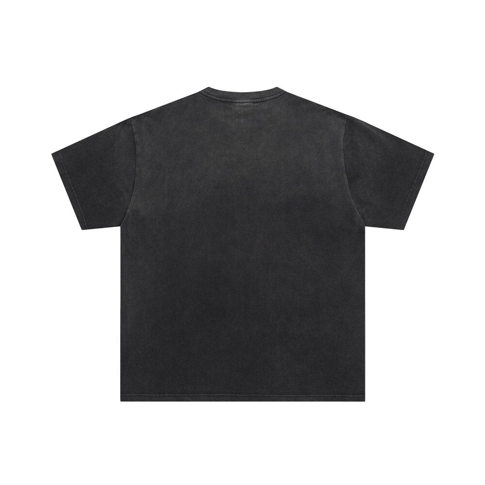 Black Vintage‑Wash Vale Dreams Monster Fighter Oversized Unisex T‑Shirt