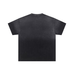 Black Vintage‑Wash Valley Fest Character Graphic Oversized Unisex T‑Shirt
