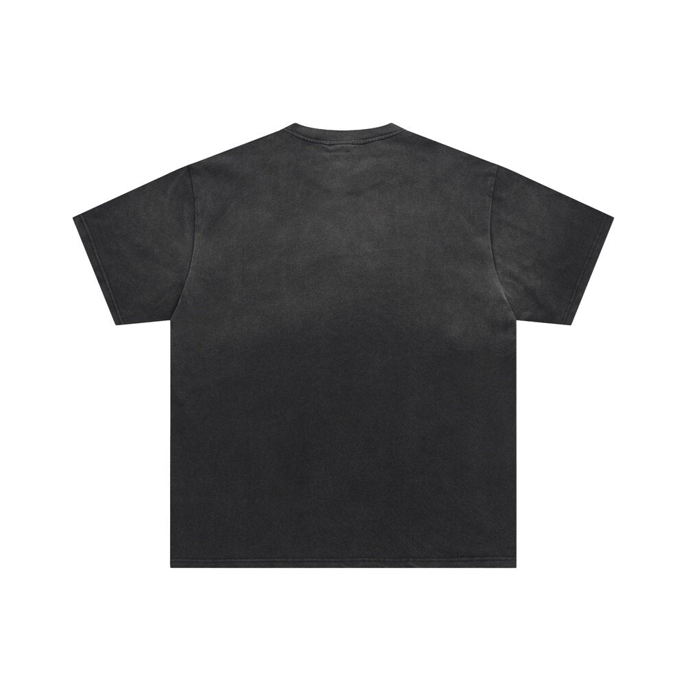 Vintage Distressed Hand‑Graphic Oversized Unisex T‑Shirt