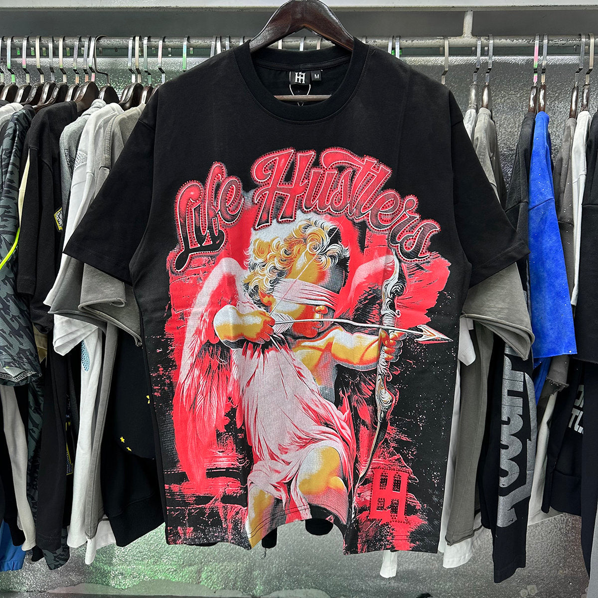 Vintage Angel Graphic Oversized Unisex Streetwear T‑Shirt
