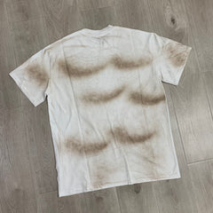 Stained‑Wash White Valley Dreams Alien Graphic Oversized Unisex T‑Shirt