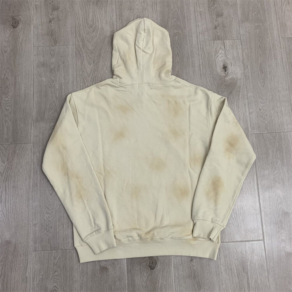 Beige Vintage Wash Valley Dreams Lion Graphic Zip‑Up Hoodie Unisex Oversized Jacket