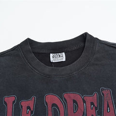 Black Vintage Wash Vale Dreams 1997 Tour Cartoon Oversized Unisex T‑Shirt