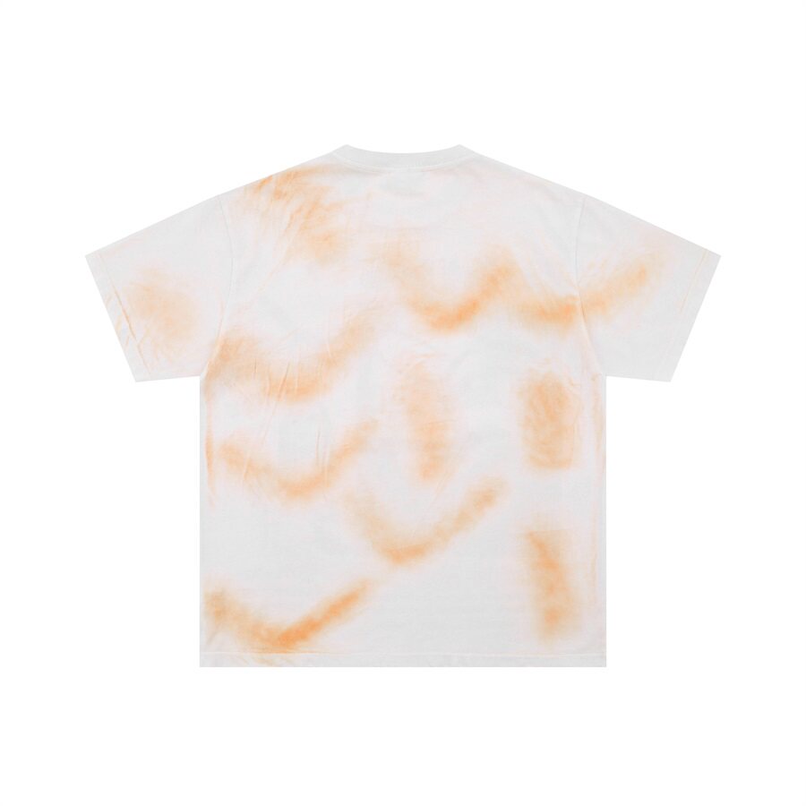 Orange‑White Tie‑Dye Portrait Graphic Oversized Unisex T‑Shirt