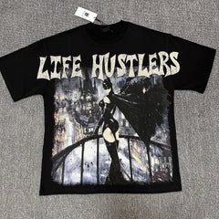Vintage Catwoman Character Graphic Oversized Unisex T‑Shirt