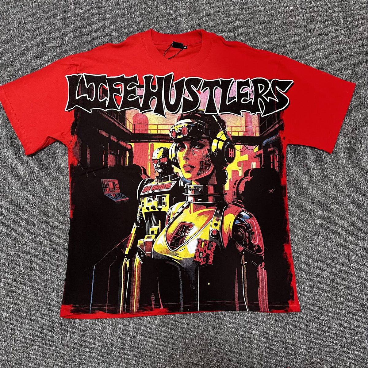 Red Graphic Streetwear T-Shirt | Oversized Vintage Tee