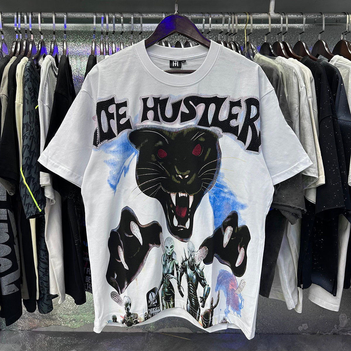 Black Graphic Streetwear T-Shirt | Oversized Vintage Tee