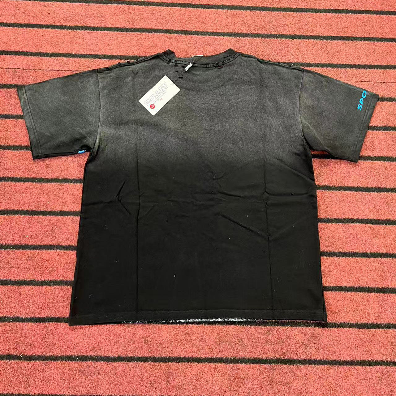 Black Vintage‑Wash Vale Dreams Football Ape Graphic Oversized Unisex T‑Shirt