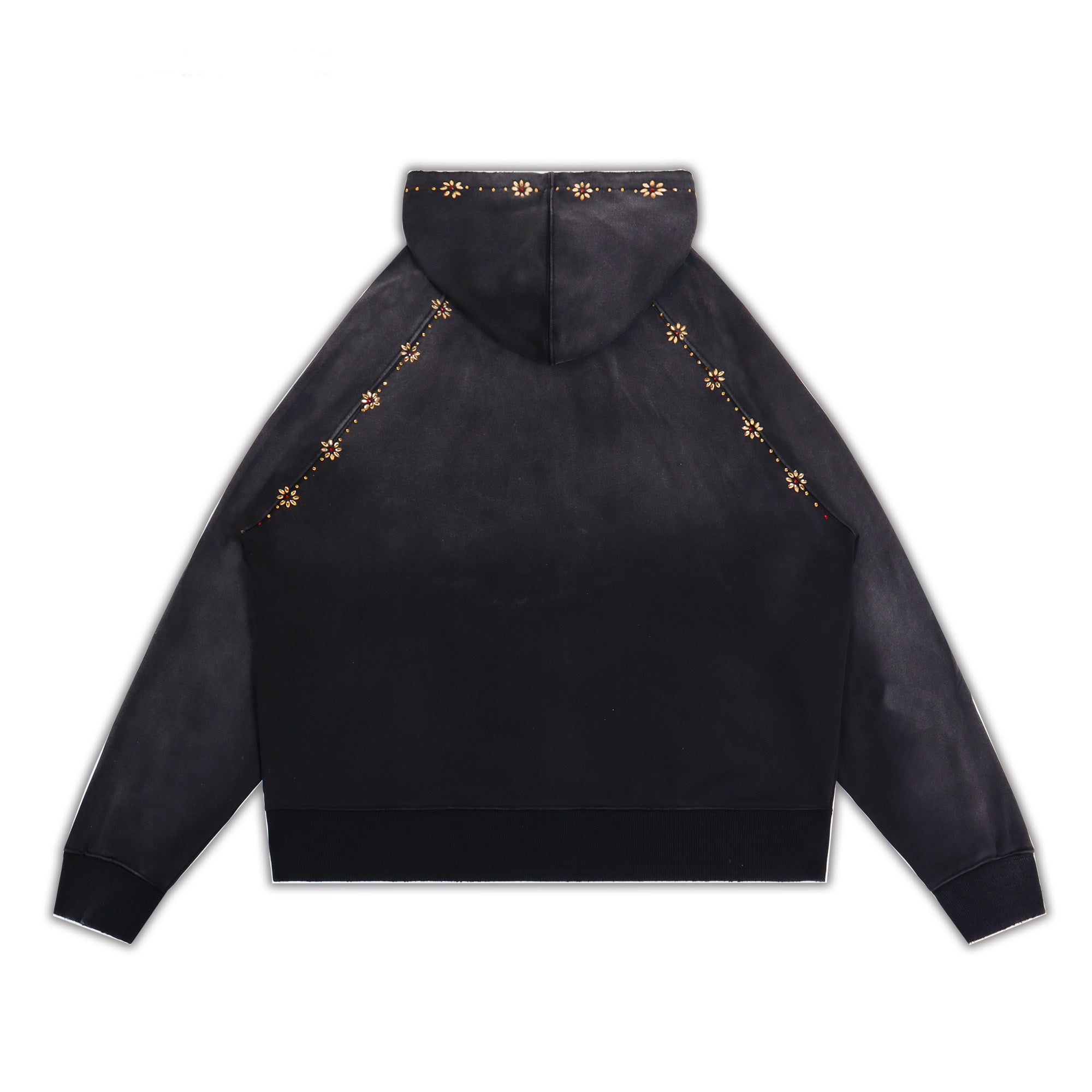 Black Washed‑out Valley Dreams Full‑Zip Hoodie Unisex Oversized Jacket