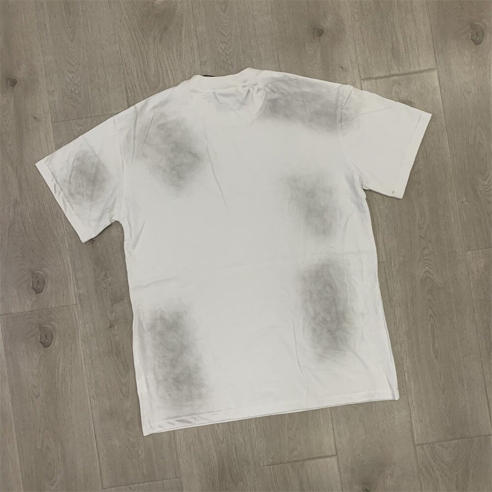Smudge‑Wash Hip‑Hop Portrait Graphic Oversized Unisex T‑Shirt