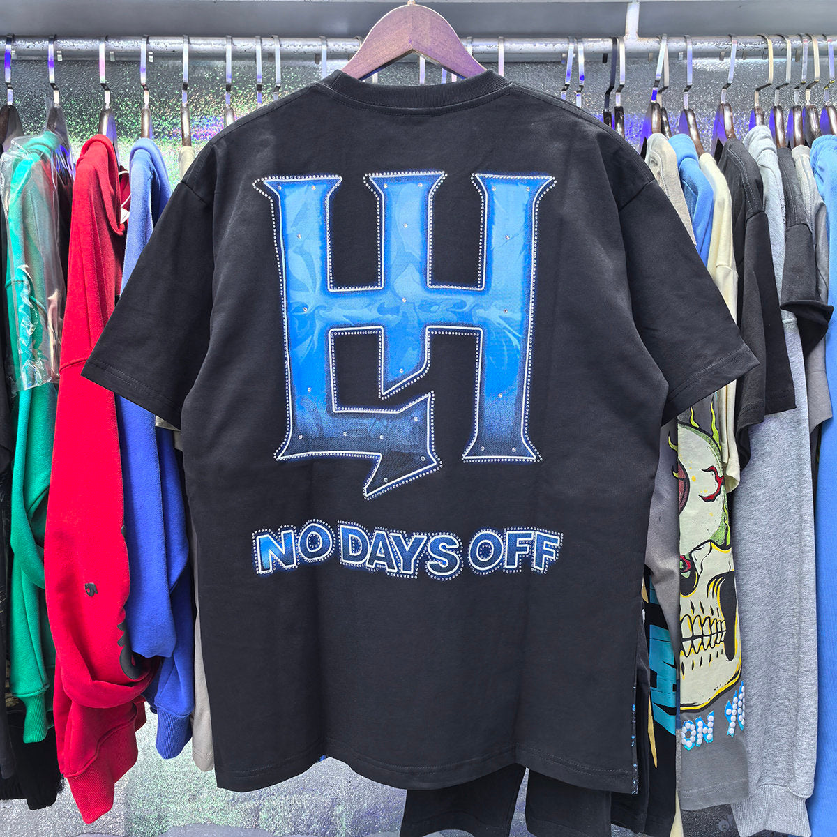 Blue Graphic Streetwear T-Shirt | Oversized Vintage Tee