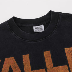 Black Vintage‑Wash Wrestler "Valley" Graphic Oversized Unisex T‑Shirt