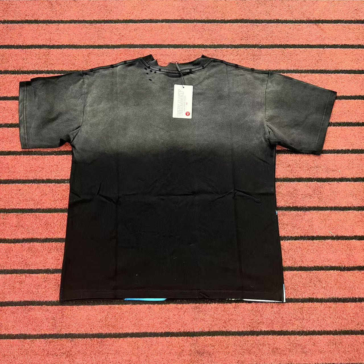 Black Vintage‑Wash Valley USA United By Faith Oversized Unisex T‑Shirt