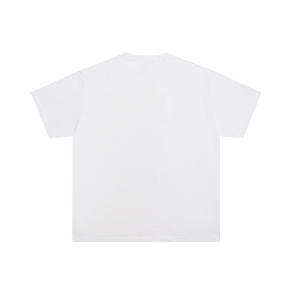 White Vintage‑Wash Valley Lightning Tiger Oversized Unisex T‑Shirt