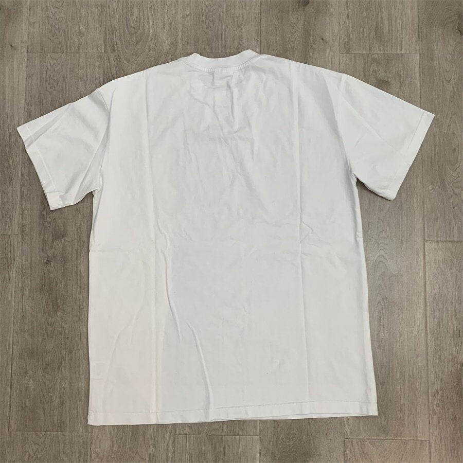 White Vintage‑Wash Valley Athletic Panther Graphic Oversized Unisex T‑Shirt
