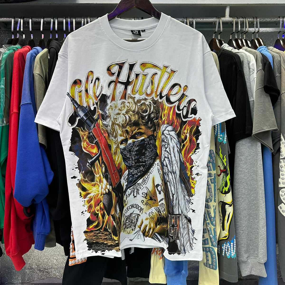 White Graphic Streetwear T-Shirt | Vintage Oversized Tee