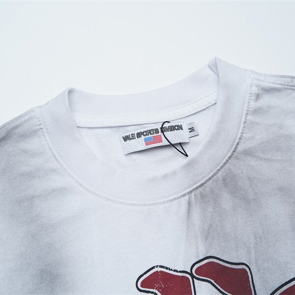 Grey Tie‑Dye Cartoon "Valley Dreams" Oversized Unisex T‑Shirt