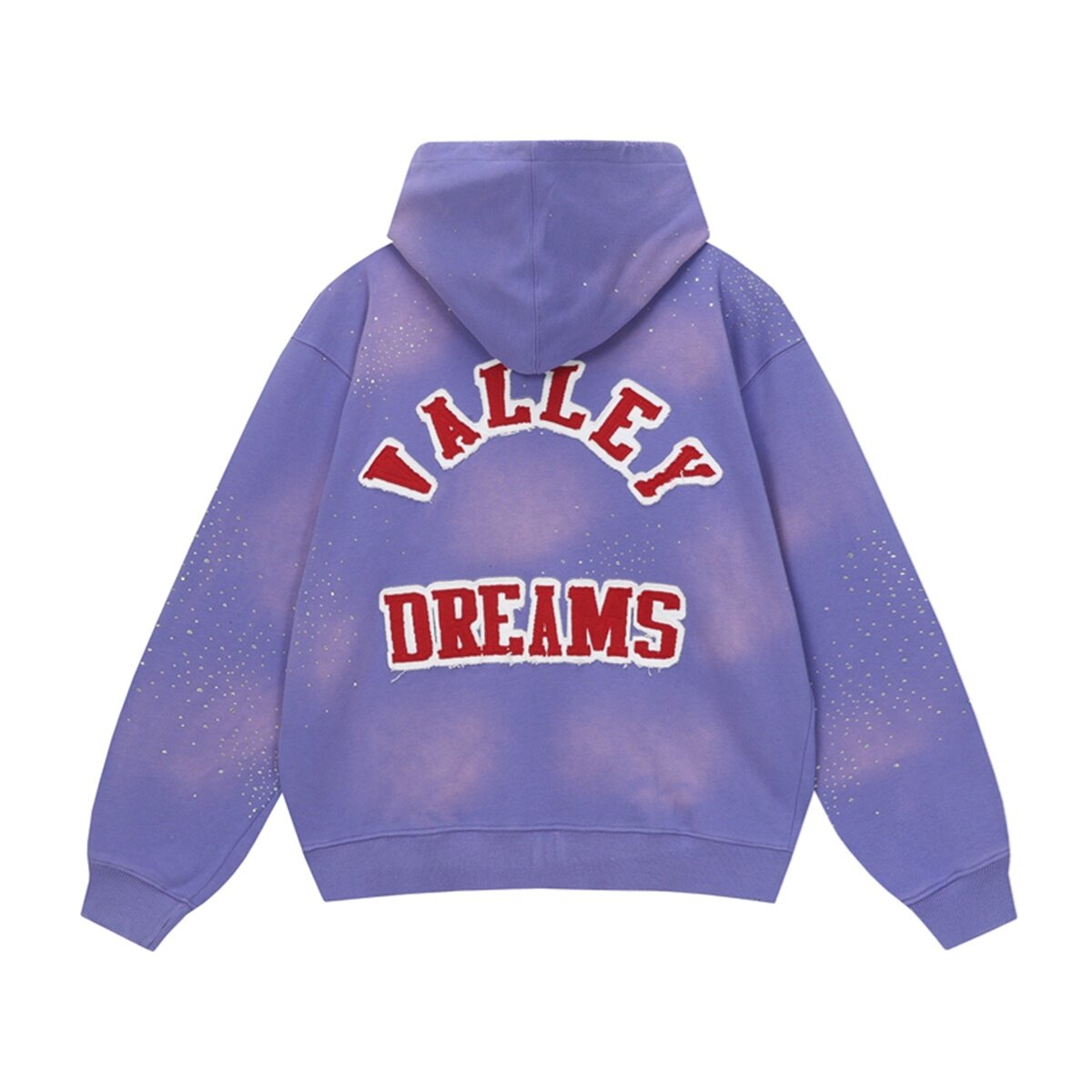 Purple Valley Dreams Cloud‑Wash Zip‑Up Hoodie Unisex Oversized Jacket