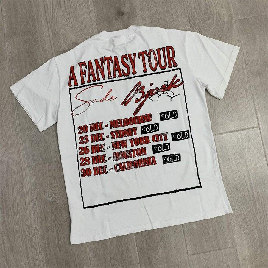 White Vale Dreams Tour Double‑Sided Print Oversized Unisex T‑Shirt