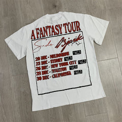 White Vale Dreams Tour Double‑Sided Print Oversized Unisex T‑Shirt