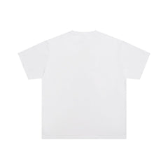 White Vintage Cartoon Character Graphic Oversized Unisex T‑Shirt